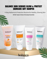 Balance Skin Science Glow & Protect Skincare Gift Hamper | Vitamin C Face Wash + Radiance Cream + Moisturizer + SPF 50 Sunscreen | Unisex Daily Skincare Set for All Skin Types